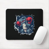 Box-Dinosaur Boxer T-Rex Kickboxen Dino Boxen Mousepad (Mit Mouse)
