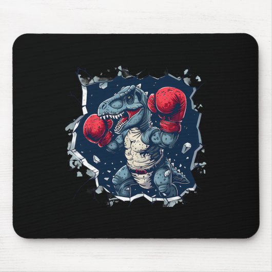 Box-Dinosaur Boxer T-Rex Kickboxen Dino Boxen Mousepad (Vorne)