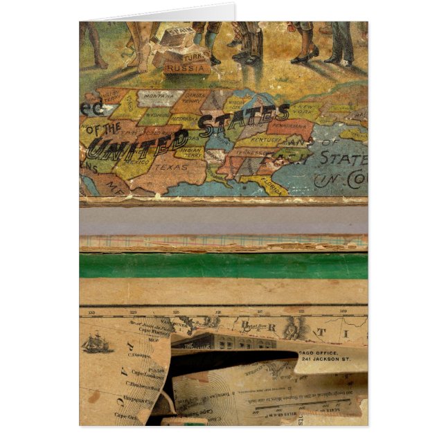 Box Dissected map, United Staaten (Vorne)