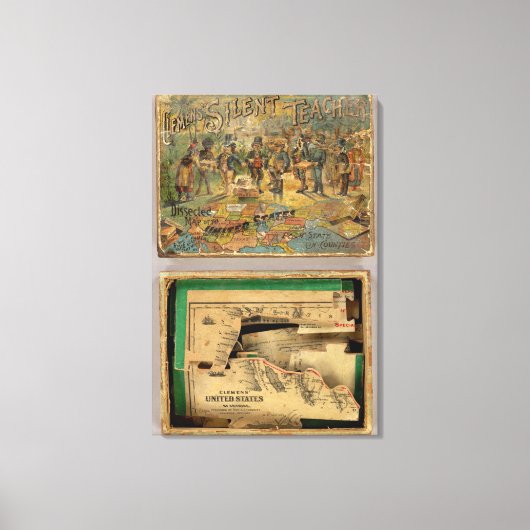 Box Dissected map, United Staaten Leinwanddruck (Vorderseite)