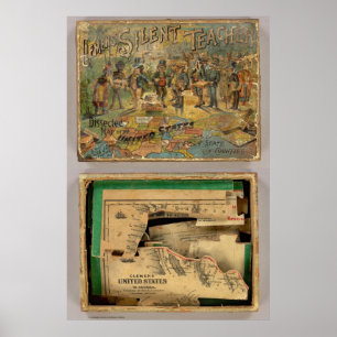 Box Dissected map, United Staaten Poster