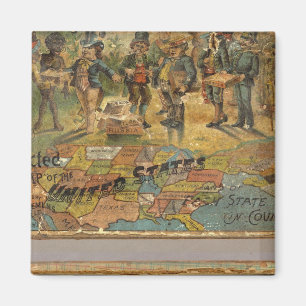 Box Dissected map, Vereinigte Staaten Magnet