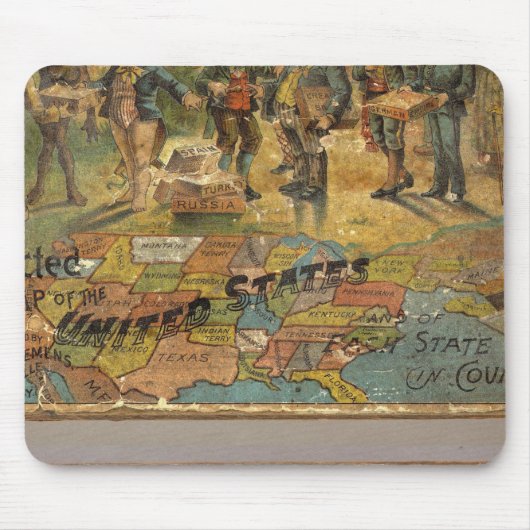 Box Dissected map, Vereinigte Staaten Mousepad (Vorne)