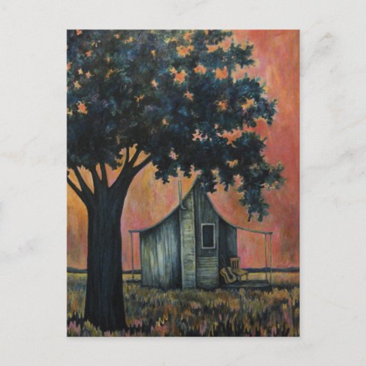 Box Elder Blues mit akustischer Gitarre Postkarte (Vorderseite)