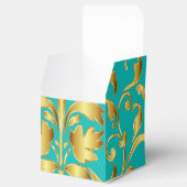 Box für aquamarine und Gold-Gastgeschenke Hochzeit Geschenkschachtel (Geöffnet)
