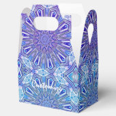 Box für Gable-Favor-Muster in Ice Star Kaleidoscop Geschenkschachtel (Geöffnet)