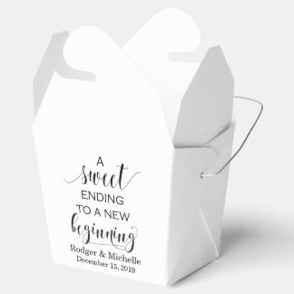 Box Gastgeschenk Hochzeit - Sweet End to New Begin Geschenkschachtel