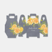 Box Gelbe und Graue Rose Peony Gastgeschenk Hochze Geschenkschachtel (Ungefaltet)