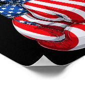 Box Gloves American Flag 4. Juli Boxing Poster (Ecke)