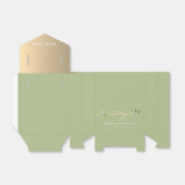 Box "Green and Gold"-Gastgeschenk Hochzeit Geschenkschachtel (Ungefaltet)