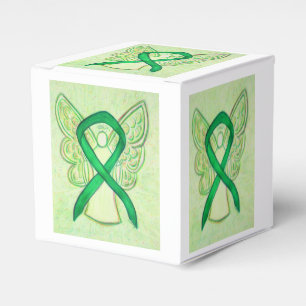 Box "Green Awareness Ribbon Angel Gastgeschenk" Geschenkschachtel