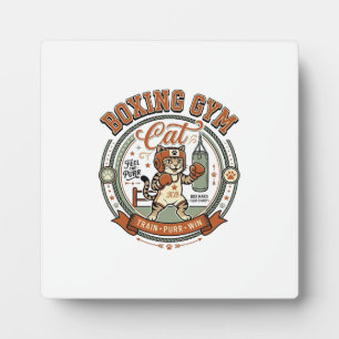 Box-Gym-Katze Box-Gym-Katze Vintage-Vektor-Art S Fotoplatte