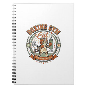 Box-Gym-Katze Box-Gym-Katze Vintage-Vektor-Art S Notizblock