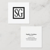 Box Initials - Platz Quadratische Visitenkarte (Vorne/Hinten)