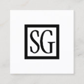 Box Initials - Platz Quadratische Visitenkarte (Vorderseite)