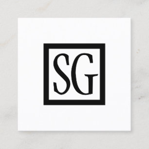 Box Initials - Platz Quadratische Visitenkarte