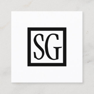 Box Initials - Platz Quadratische Visitenkarte