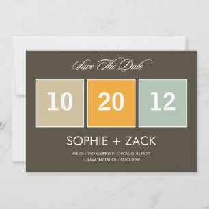 Box-Kalender Save The Date Ankündigungen (Grau)