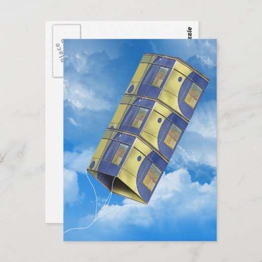 Box Kite in Sky Postkarte (Vorne/Hinten)