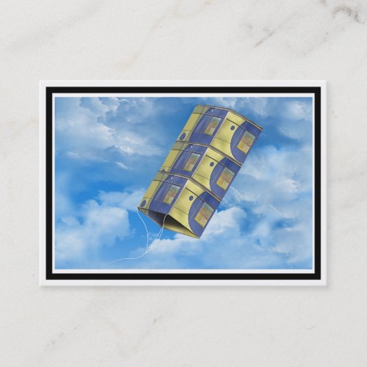 Box Kite in Sky Visitenkarte (Vorderseite)