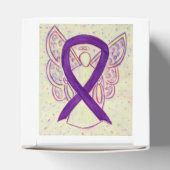 Box "lila Awareness Ribbon Angel Gastgeschenk" Geschenkschachtel (Oben)