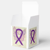 Box "lila Awareness Ribbon Angel Gastgeschenk" Geschenkschachtel (Geöffnet)