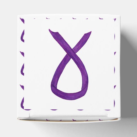 Box "lila Awareness Ribbon Custom Take Out" Geschenkschachtel (Oben)