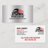 BOX-LKW-BEWEGUNG UND HAULING BERUFLICH VISITENKARTE (Vorne/Hinten)