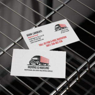 BOX-LKW-BEWEGUNG UND HAULING BERUFLICH VISITENKARTE