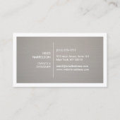 BOX-LOGO mit IHREM ANFANG/MONOGRAMM AUF GRAUEN LIN Visitenkarte (Rückseite)