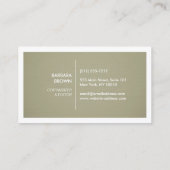 BOX-LOGO mit IHREM INITIAL/MONOGRAM auf KHAKI LINE Visitenkarte (Rückseite)