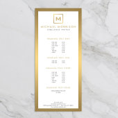 BOX-LOGO mit IHREM INITIAL/MONOGRAM in Imitate Gol Werbekarte