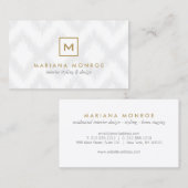 BOX-LOGO mit IHREM INITIAL/MONOGRAMM auf grauem Ka Visitenkarte (Vorne/Hinten)