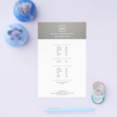 BOX-LOGO mit IHREM INITIAL/MONOGRAMM auf GRAY LINE Flyer (Einzeln)