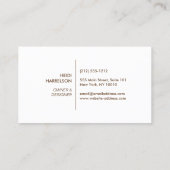 BOX-LOGO mit IHREM INITIAL/MONOGRAMM-BROWN WOOD II Visitenkarte (Rückseite)