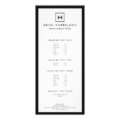 BOX-LOGO mit IHREM INITIAL/MONOGRAMM Schwarz/Weiß Werbekarte (Vorne)