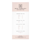 Box-Logo-Monogramm in hellrosa und schwarz Werbekarte (Vorne)