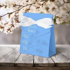 Box "Minimalistisch Blue Gastgeschenk Hochzeit" Geschenkschachtel