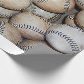 Box mit Baseballs Geschenkpapier (Ecke)