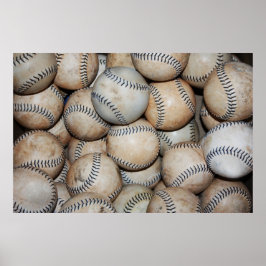 Box mit Baseballs Poster