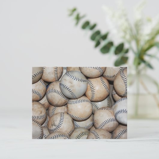 Box mit Baseballs Postkarte (Stehend Vorderseite)