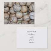 Box mit Baseballs Visitenkarte (Vorne/Hinten)