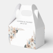 Box mit blauer Gastgeschenk Hochzeit Geschenkschachtel (Rückseite)