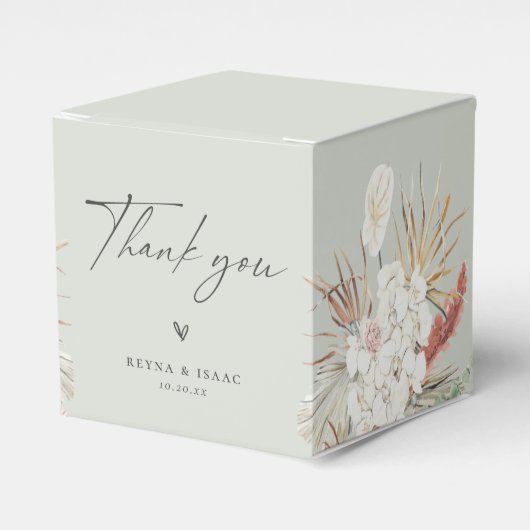 Box mit botanischer Bohemischer Oase-getrockneter Geschenkschachtel (Vorderseite)