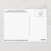 Box mit British Air Mail Postkarte (Rückseite)