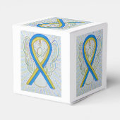 Box mit dem Gastgeschenk "Blau und Gelb" Geschenkschachtel (Rückseite)