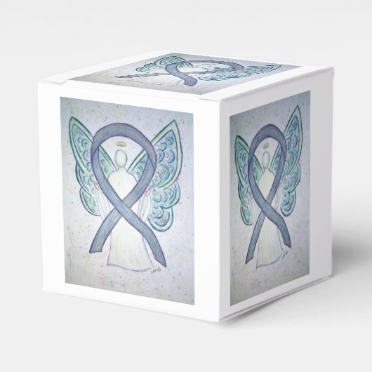Box mit dem Gastgeschenk Graues Awareness Ribbon A Geschenkschachtel (Vorderseite)