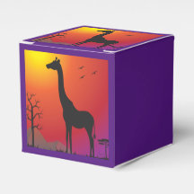 Box mit dem Sunset Giraffe Gastgeschenk