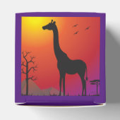 Box mit dem Sunset Giraffe Gastgeschenk Geschenkschachtel (Oben)