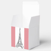 Box mit französisch-rosa Eiffelturm-Gastgeschenken Geschenkschachtel (Geöffnet)
